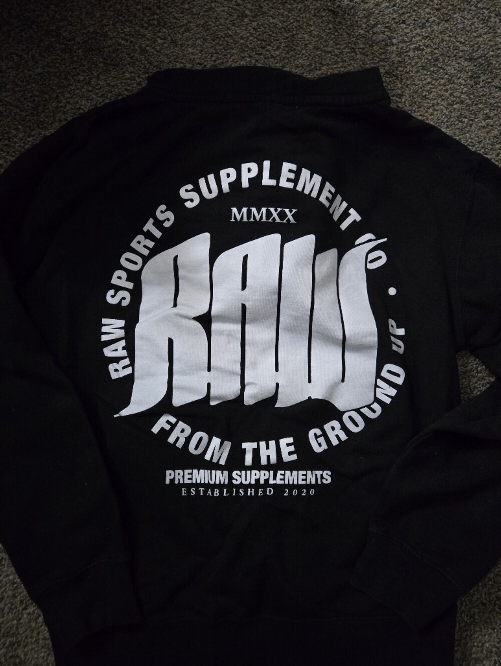 RAW Sports Supplements Black Hoodie